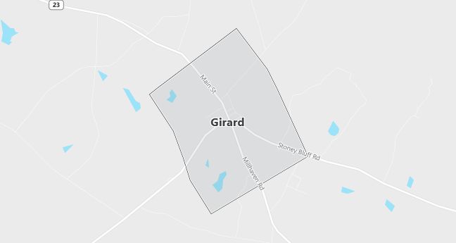 Map of Girard, GA