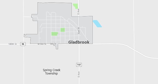 Map of Gladbrook, IA