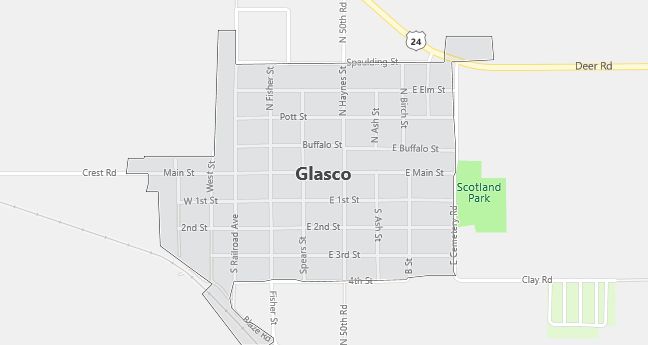 Map of Glasco, KS