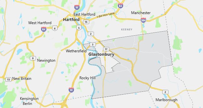 Map of Glastonbury, CT