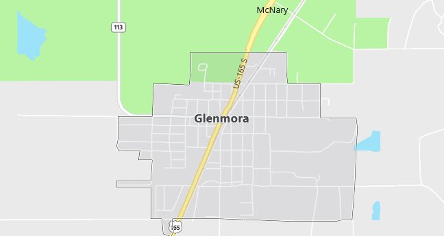 Map of Glenmora, LA