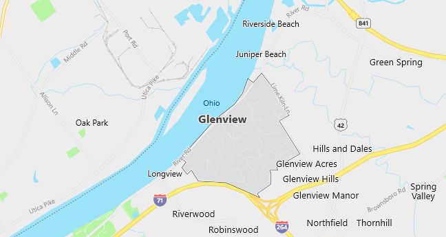 Map of Glenview, KY