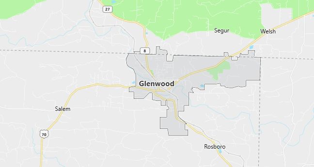 Map of Glenwood, AR