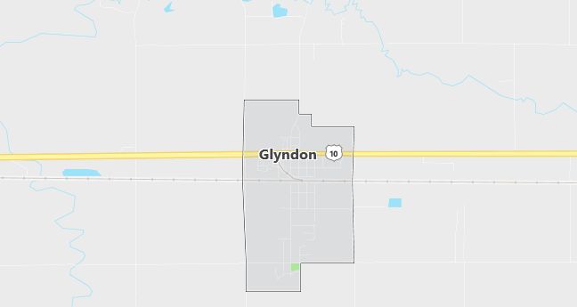 Map of Glyndon, MN