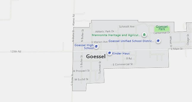 Map of Goessel, KS