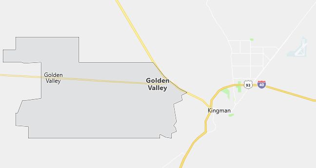 Map of Golden Valley, AZ