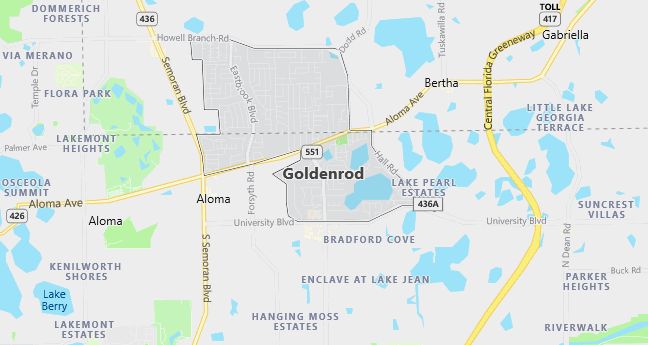 Map of Goldenrod, FL