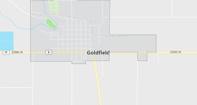 Map of Goldfield, IA