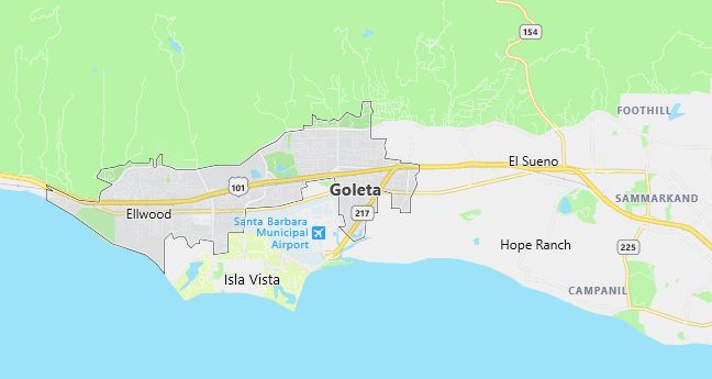 Map of Goleta, CA