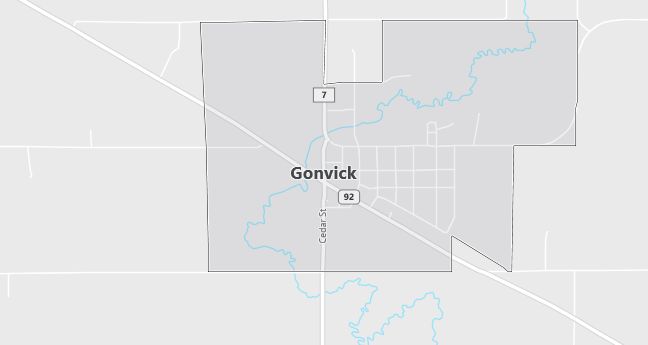 Map of Gonvick, MN