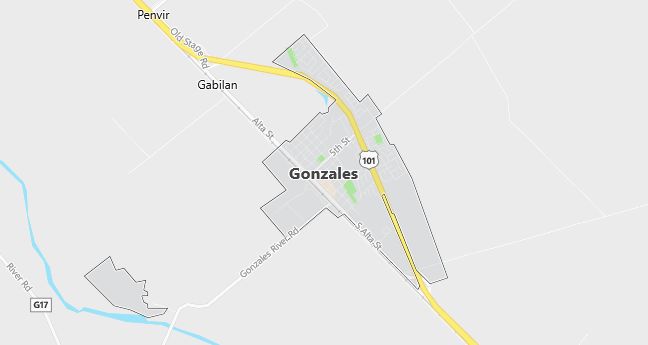 Map of Gonzales, CA