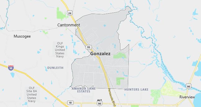 Map of Gonzalez, FL