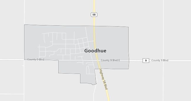 Map of Goodhue, MN