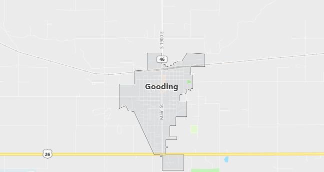 Map of Gooding, ID