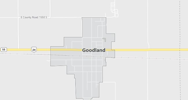 Map of Goodland, IN