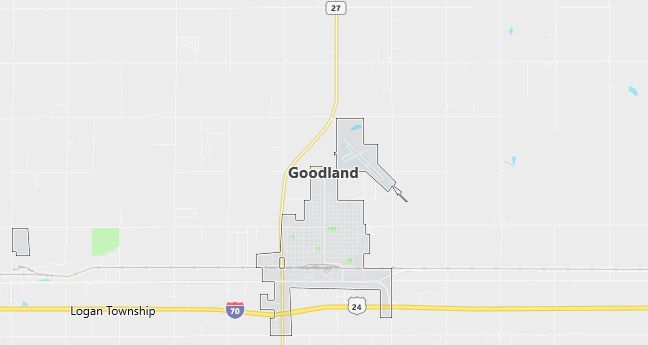 Map of Goodland, KS