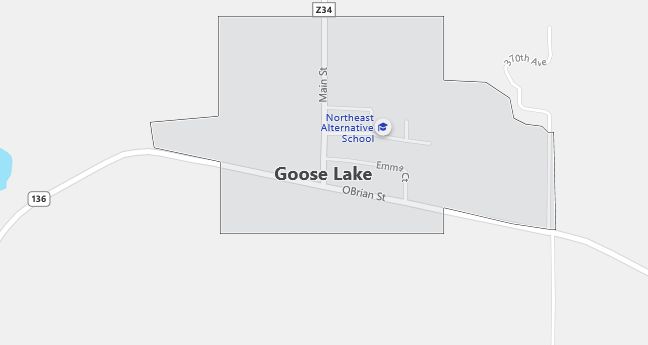 Map of Goose Lake, IA