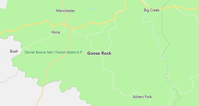 Map of Goose Rock, KY