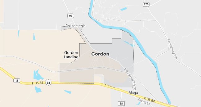 Map of Gordon, AL