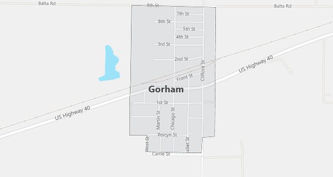 Map of Gorham, KS