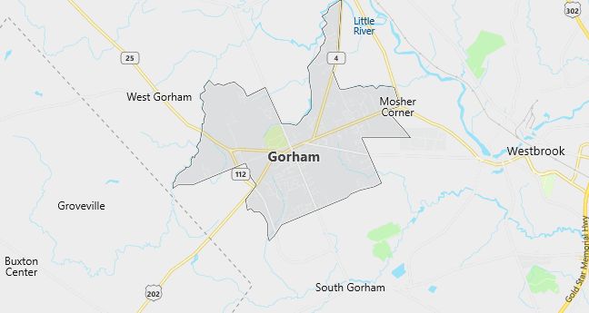 Map of Gorham, ME