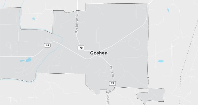 Map of Goshen, AR