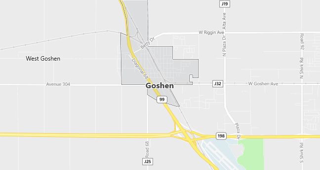 Map of Goshen, CA