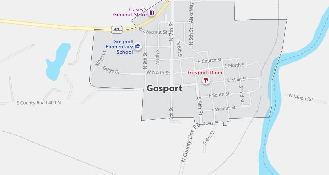 Map of Gosport, IN