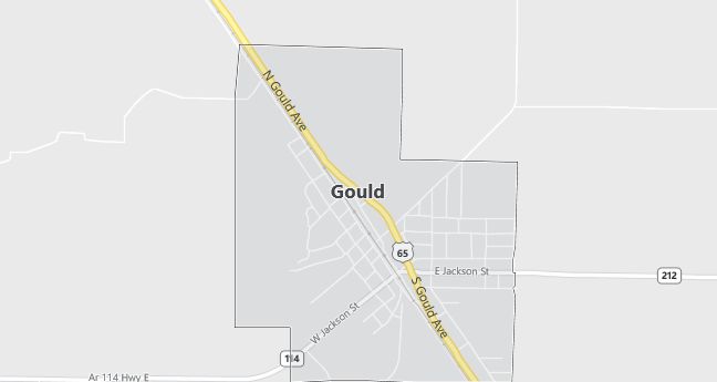 Map of Gould, AR