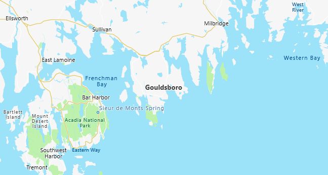 Map of Gouldsboro, ME