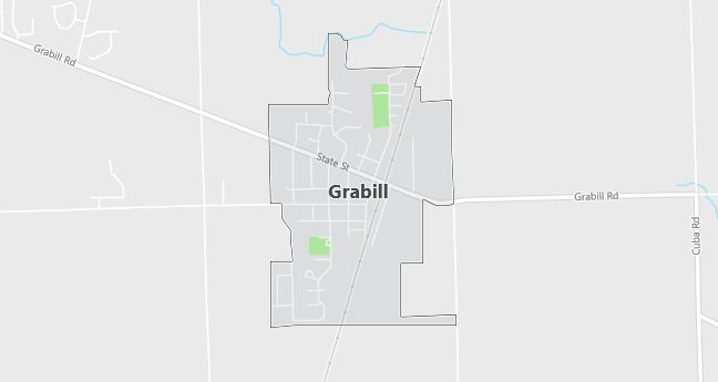 Map of Grabill, IN