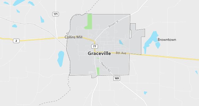 Map of Graceville, FL