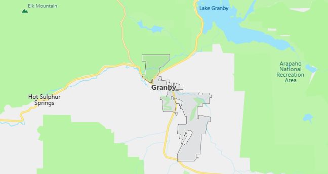 Map of Granby, CO