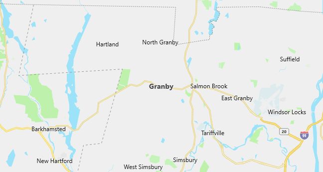 Map of Granby, CT