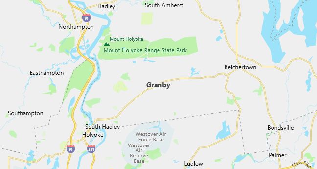 Map of Granby, MA