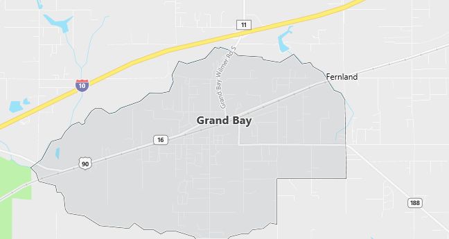 Map of Grand Bay, AL