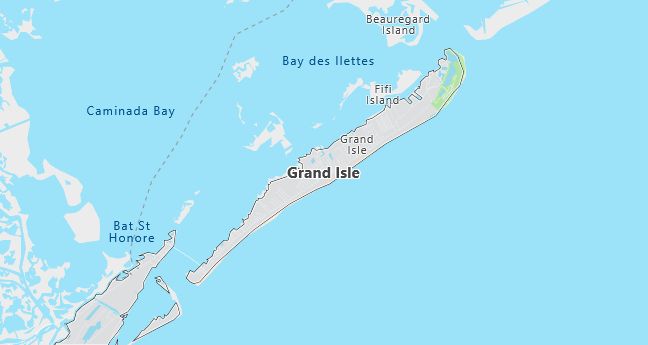 Map of Grand Isle, LA