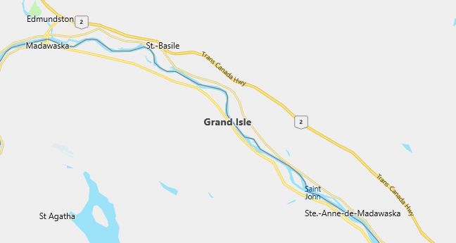 Map of Grand Isle, ME