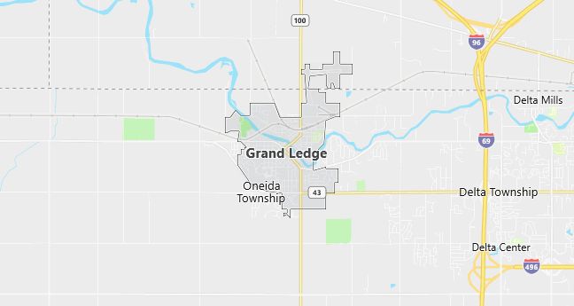 Map of Grand Ledge, MI