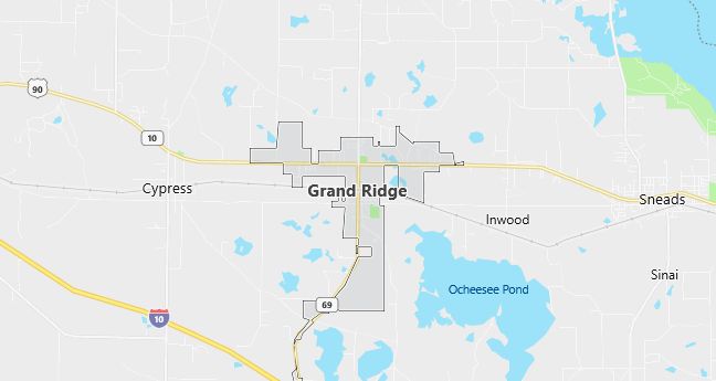 Map of Grand Ridge, FL