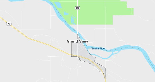 Map of Grand View, ID