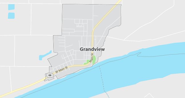 Map of Grandview, IN