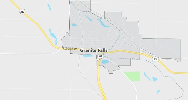 Map of Granite Falls, MN