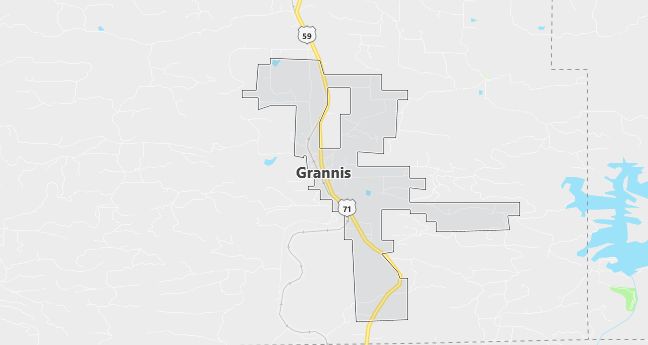 Map of Grannis, AR