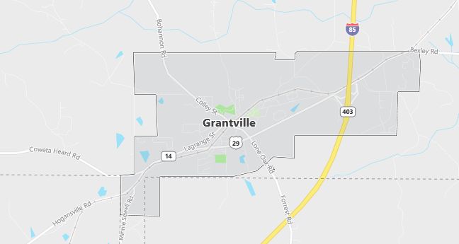 Map of Grantville, GA