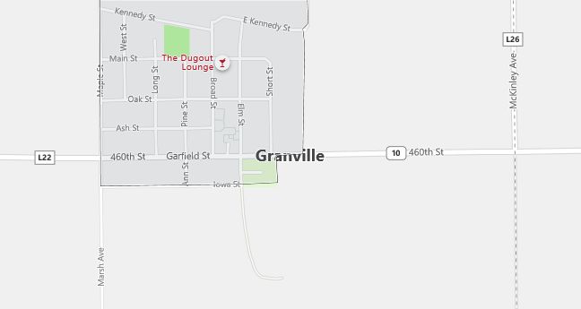 Map of Granville, IA