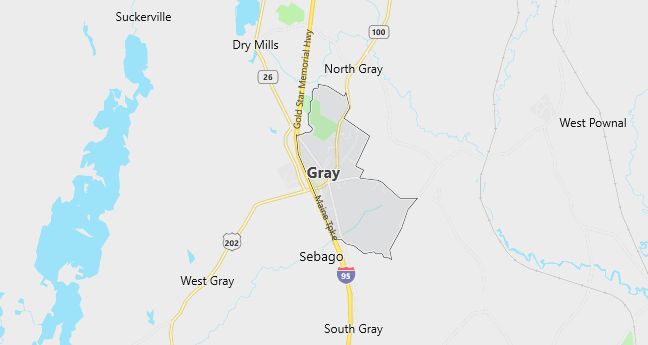 Map of Gray, ME