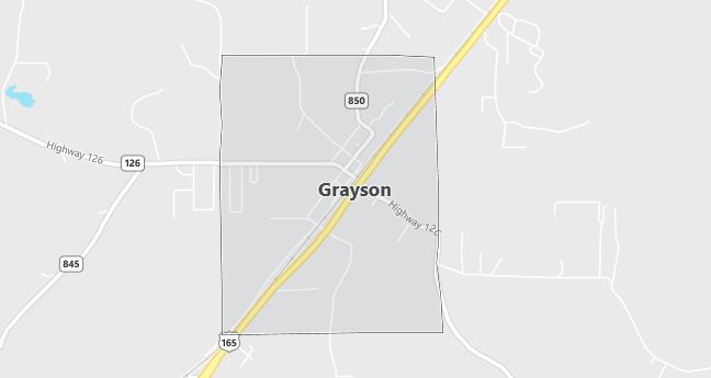 Map of Grayson, LA