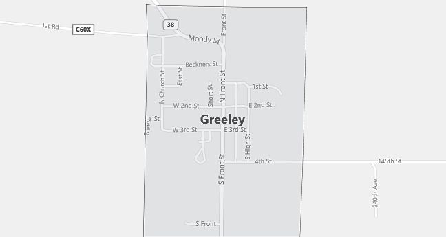 Map of Greeley, IA