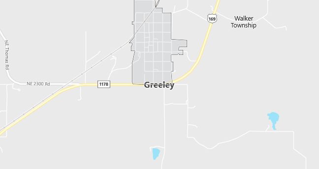 Map of Greeley, KS